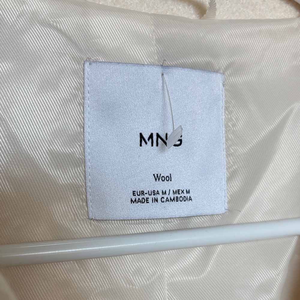 Mango Cream Wool Jacket, new with tags - Picture 2 of 7